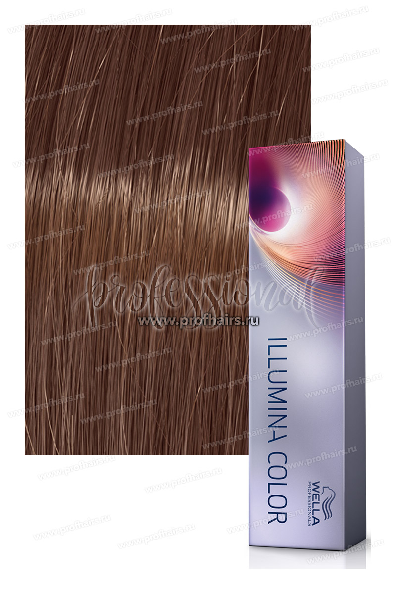 Wella Illumina Color # 5/43 Светло-коричневый красно-золотистый Стойкая краска для волос 60 мл.