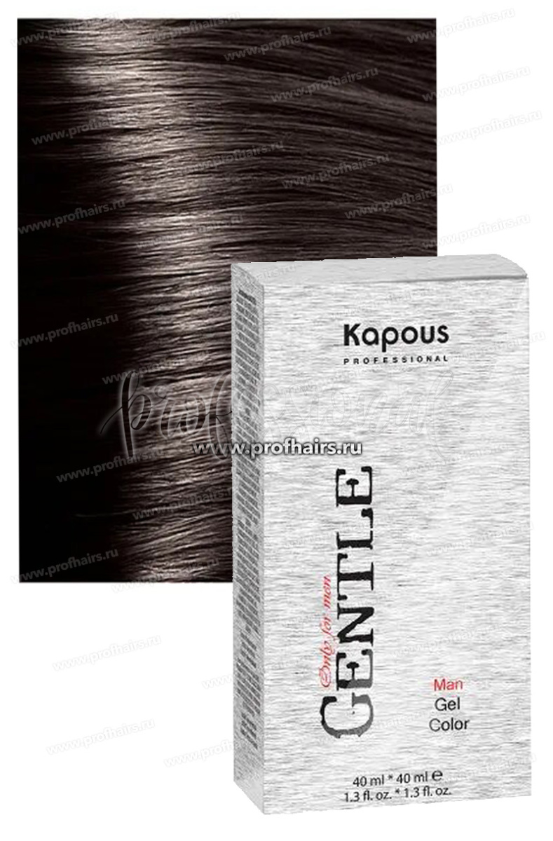 Kapous Gentlemen Гель-краска для волос для мужчин 4 Коричневый 40 мл. +40 мл.