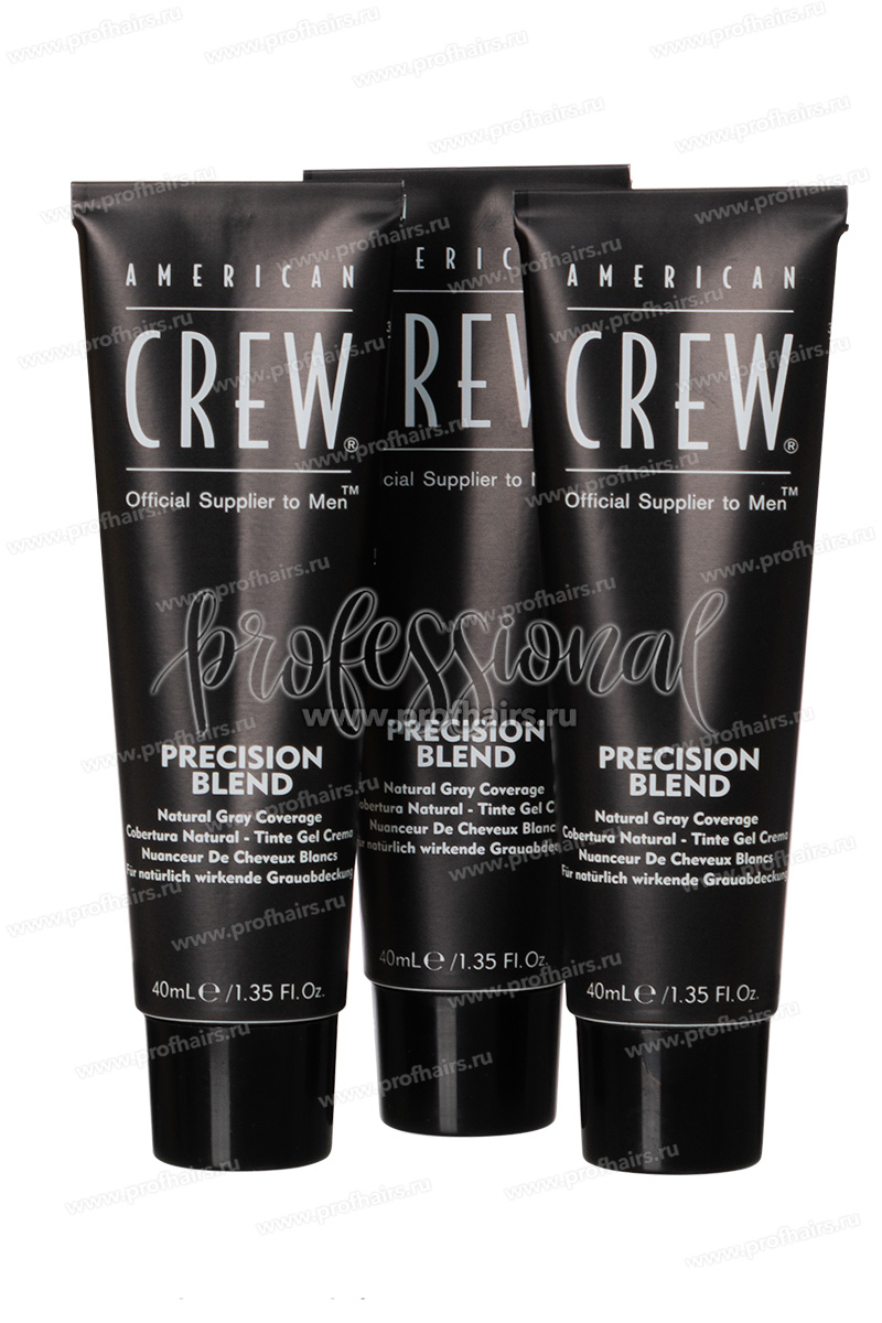 American Crew Precision Blend 4-5 Medium Natural Краска для тонирования седины. Тон средний натуральный 3*40 мл.