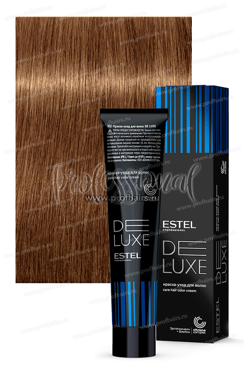 Estel DeLuxe 7/3  Русый золотистый  Краска-уход 60 мл.
