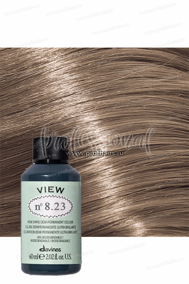 Davines View Полуперманентная тонирующая краска с кислым PH 8,23 Светлый блонд ирисово-золотистый 60 мл.