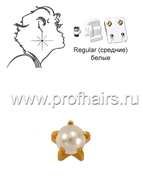 Studex Серьги средние жемчуг в крапане R1301