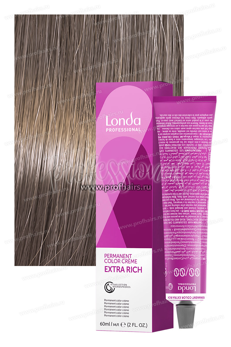 LondaColor 7/81 Блонд жемчужно-пепельный Стойкая крем-краска 60 мл.
