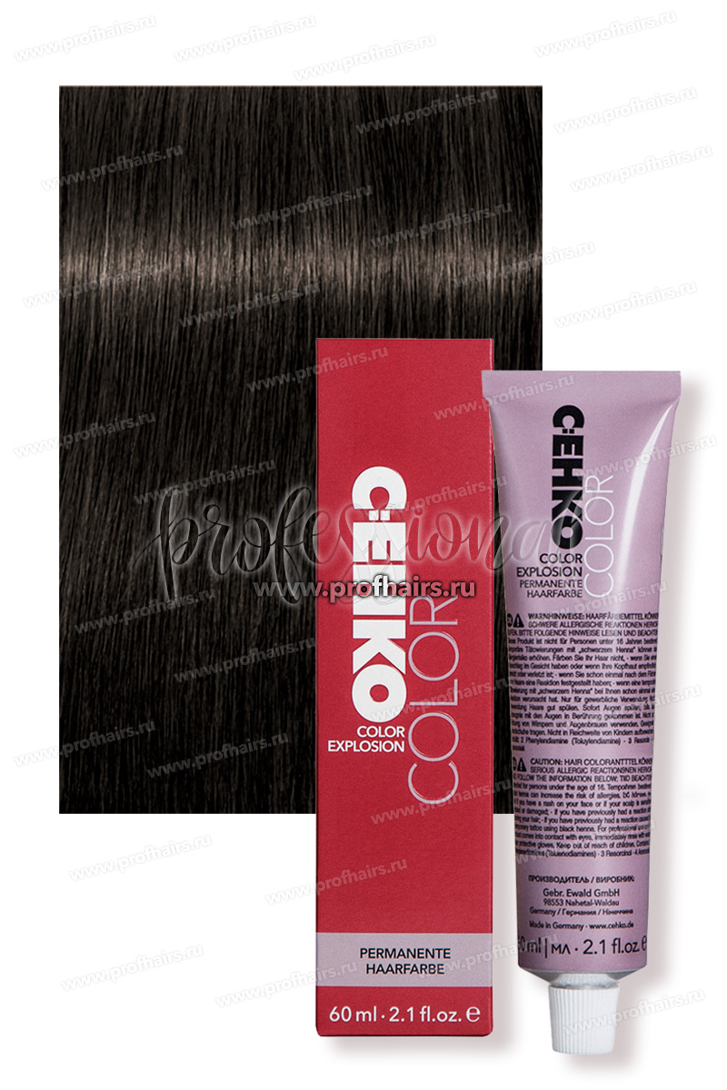 C:Ehko Color Explosion 3/00 Темно-коричневый Крем-краска для волос 60 мл.