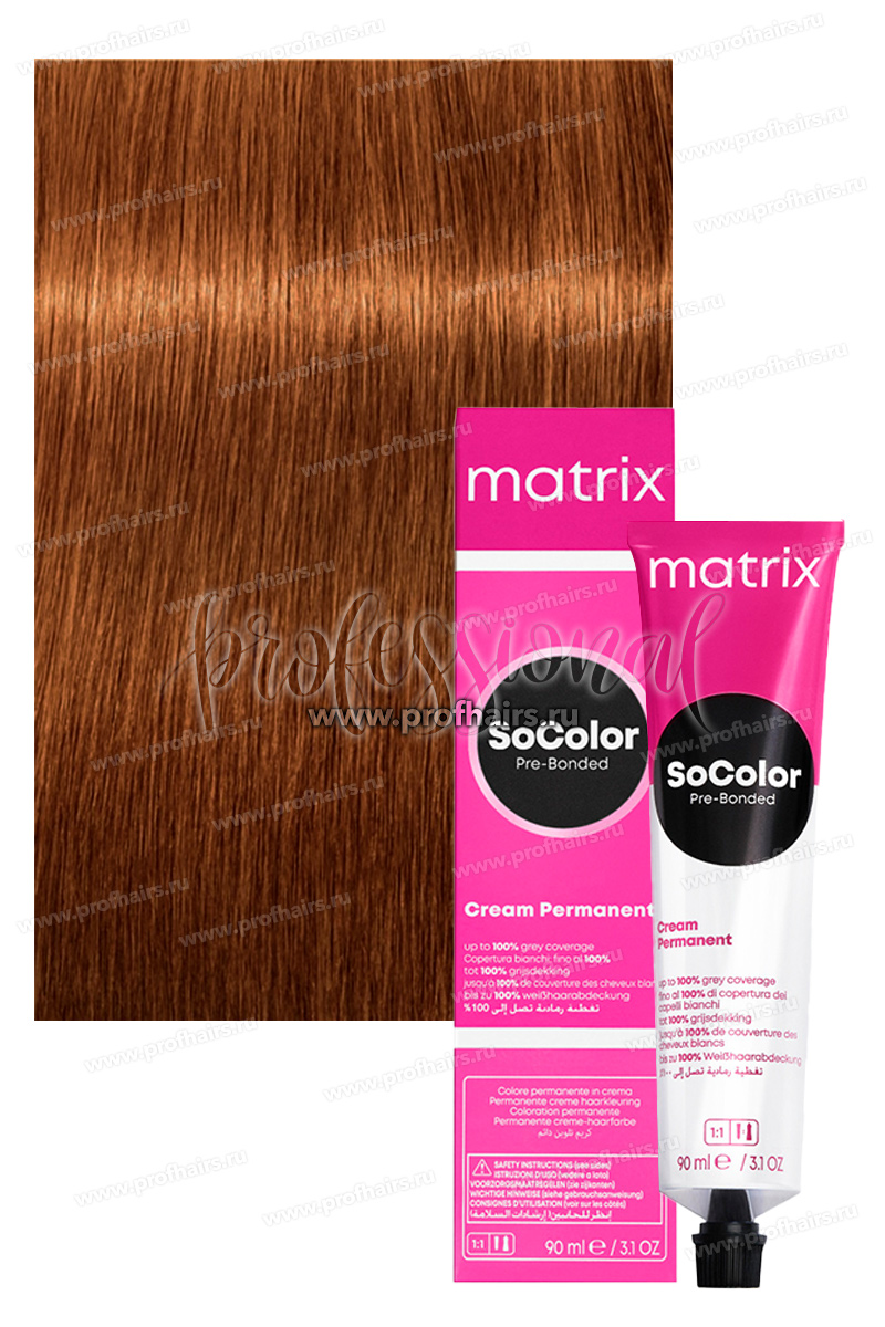 Matrix SoColor Pre-Bonded 7C/7.4 Блондин медный 90 мл.