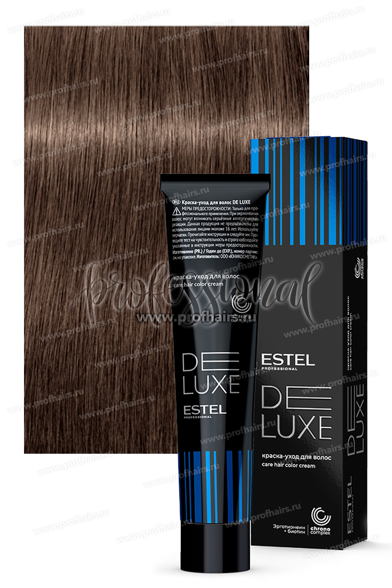 Estel DeLuxe 7/78 Русый коричнево-жемчужный Краска-уход 60 мл.