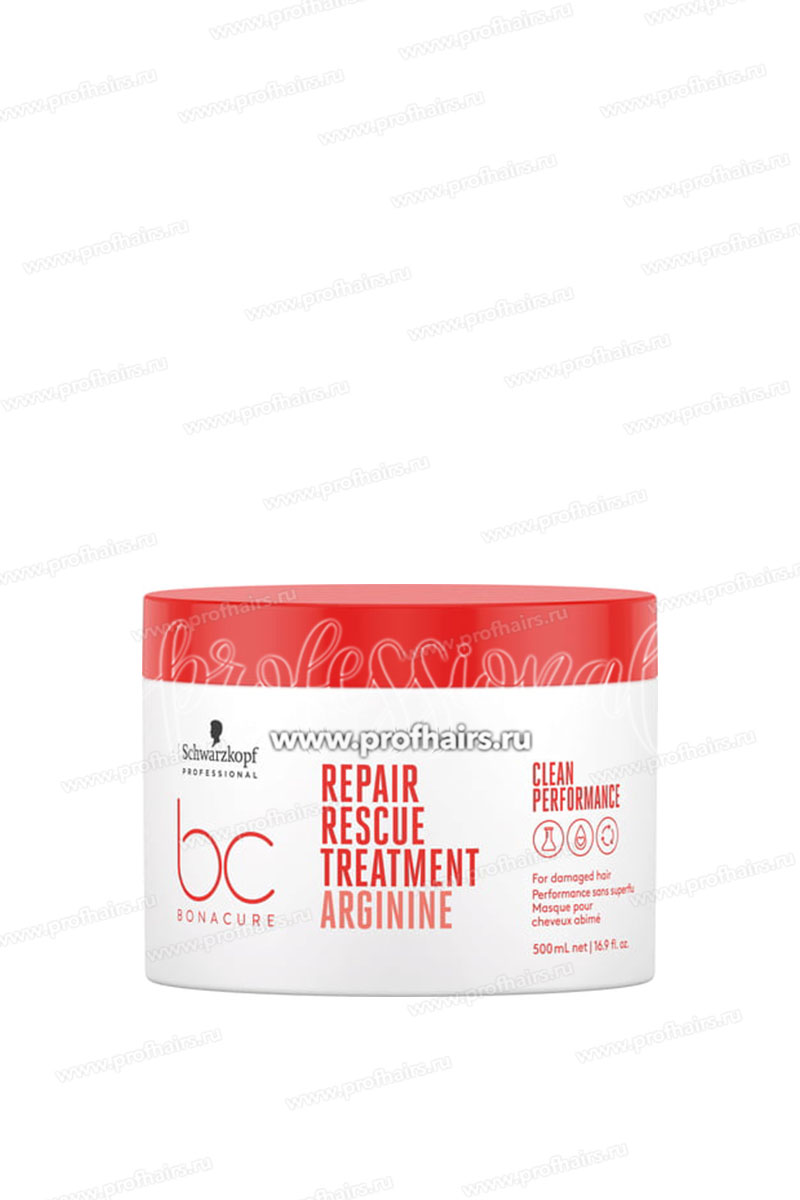 Schwarzkopf Bonacure Clean Performance Repair Rescue Arginine Mask Маска для поврежденных волос 200 мл.