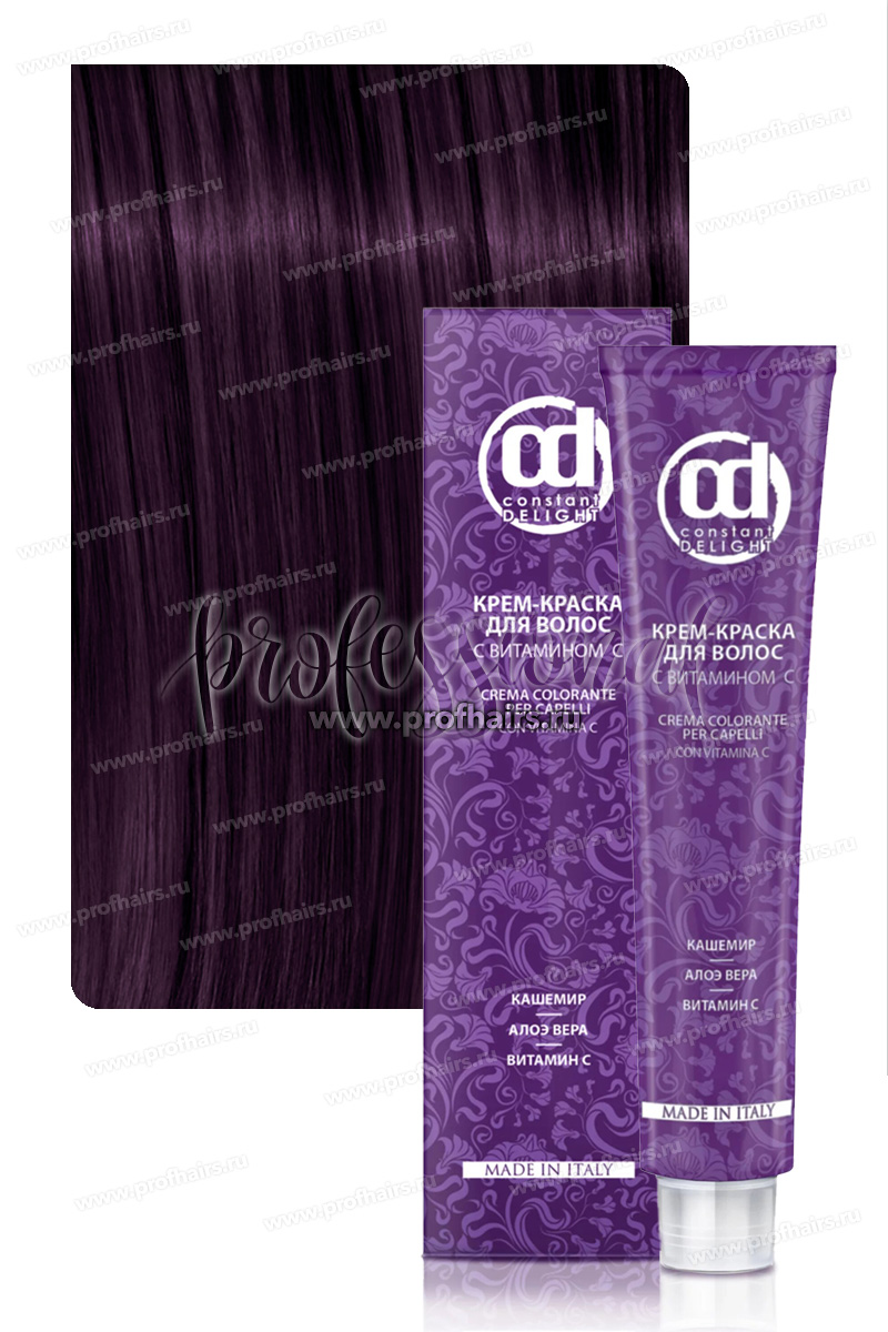 Constant Delight Крем-краска для волос с витамином С 4/99 Средне-коричневый фиолетовый экстра 100 мл.