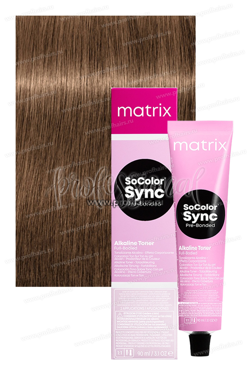 Matrix SoColor Sync Pre-Bonded 8WN Светлый блондин теплый натуральный 90 мл.