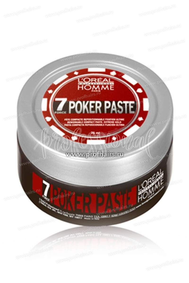 L'Oreal Homme Poker Paste 7 Паста для экстремально сильной фиксации 75 мл.