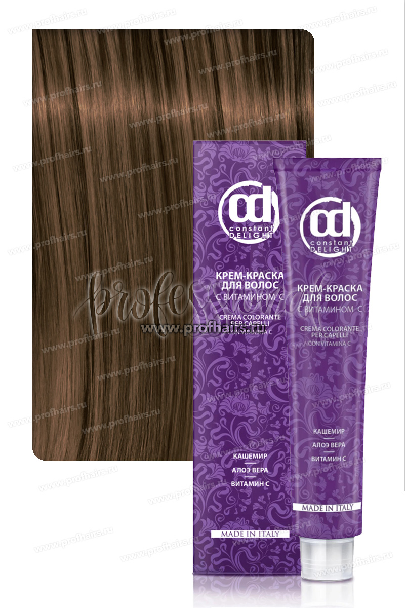 Constant Delight Крем-краска для волос с витамином С 7/60 Средне-русый шоколадно-натуральный 100 мл.