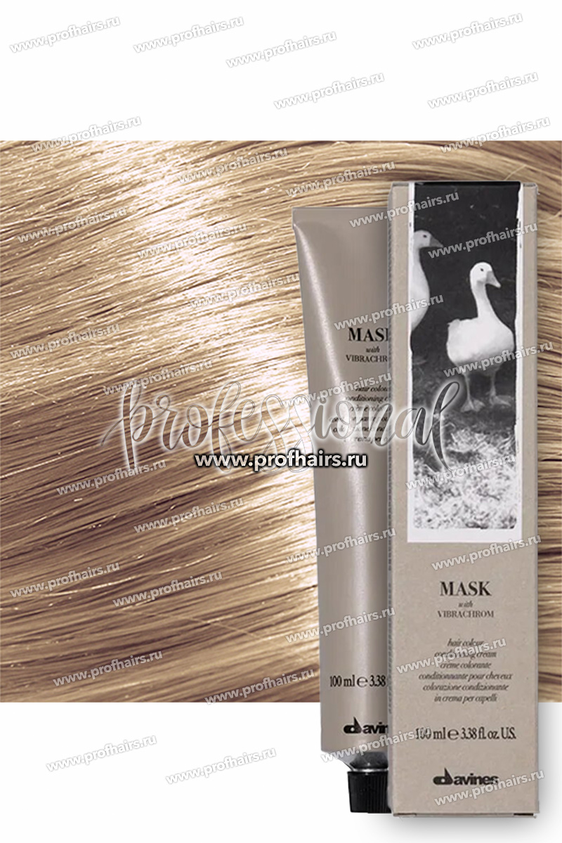 Davines Mask with Vibrachrom Перманентная крем-краска для волос 10,23 Самый светлый блонд ирисово-золотистый 100 мл.