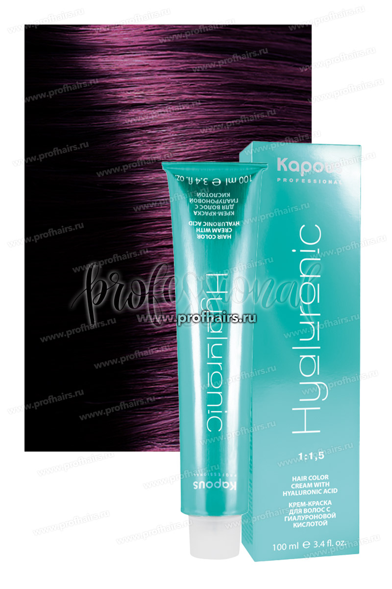 Kapous Hyaluronic Acid 6.2 Темный блондин фиолетовый 100 мл.