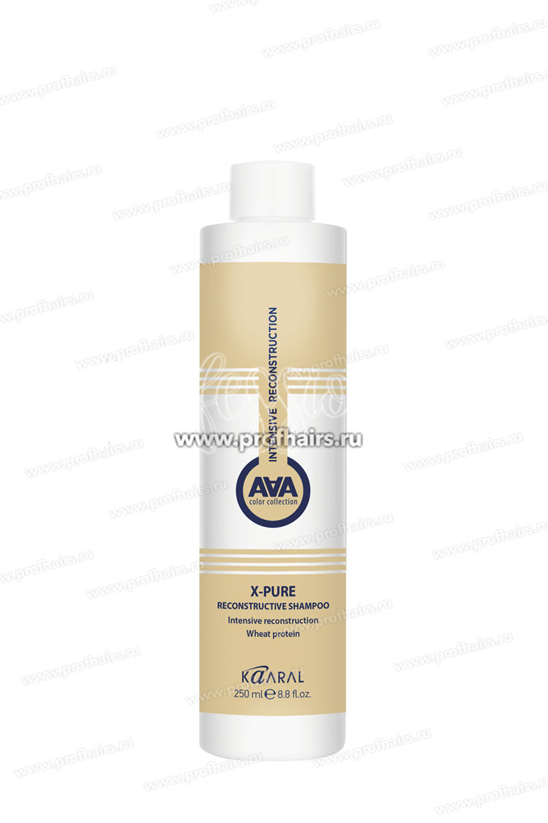 Kaaral AAA X-Real Reconstructine Shampoo Воcстанавливающий шампунь для поврежденных волос с пшеничными протеинами 250 мл.